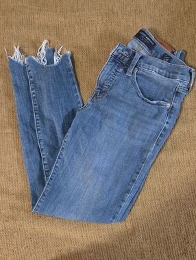 Lucky Brand Light Blue Frayed Ankle Jeans